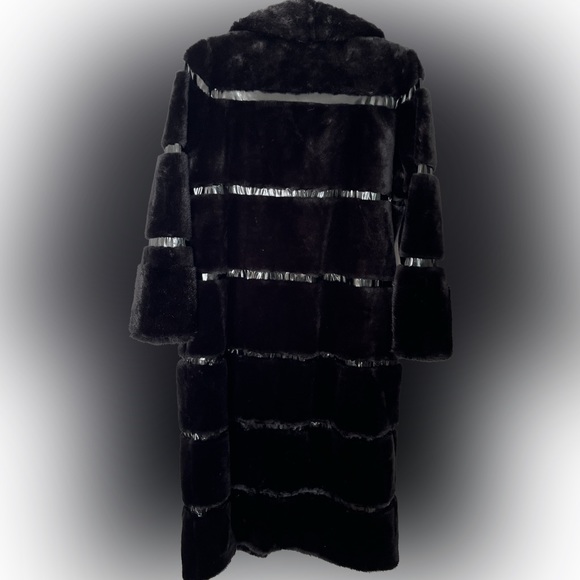 Rachel Zoe Faux Fur Coat, Size Small, Fully Lined, Full Length, Black - Picture 2 of 4